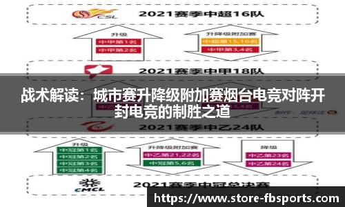 战术解读:城市赛升降级附加赛烟台电竞对阵开封电竞的制胜之道